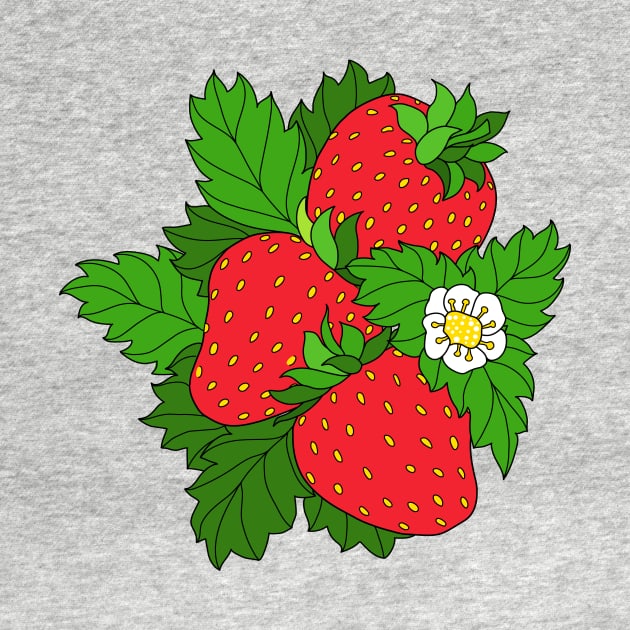 Ripe juicy strawberries by kavalenkava